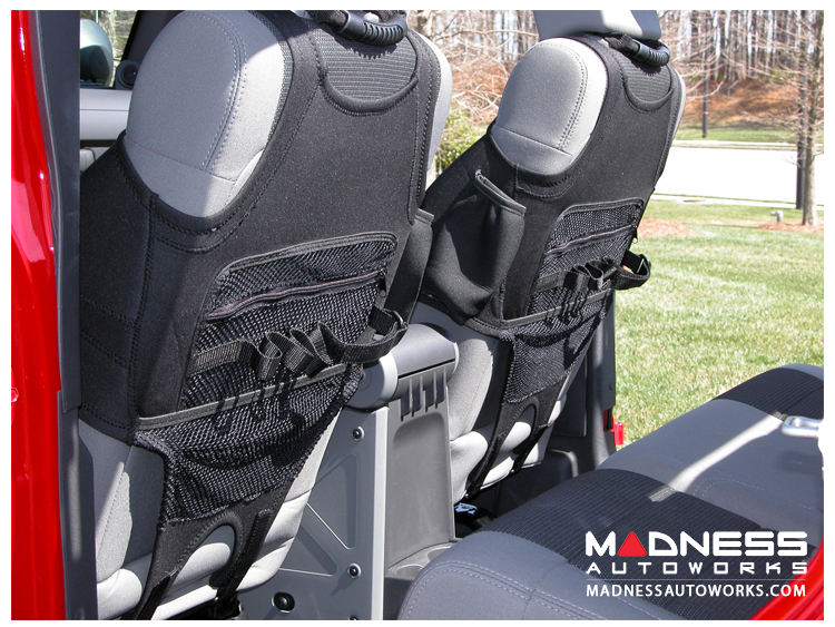 Jeep Wrangler JL Neoprene Front Seat Vests - Black